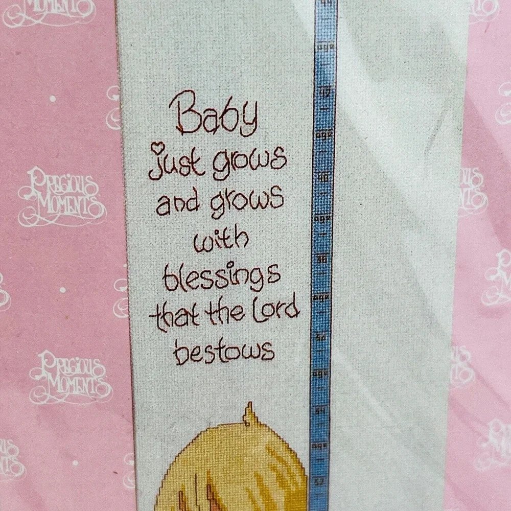 Precious Moments Baby Just Grows Growth Chart‎ Cross Stitch Kit Janlynn #131-05